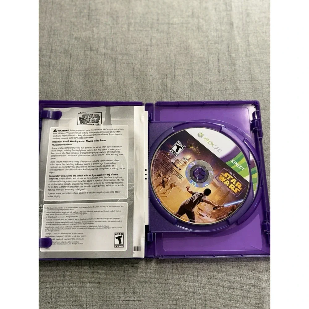 Star Wars - Microsoft Xbox 360 2012 Kinect With Manual and‎ Demo Game Teen